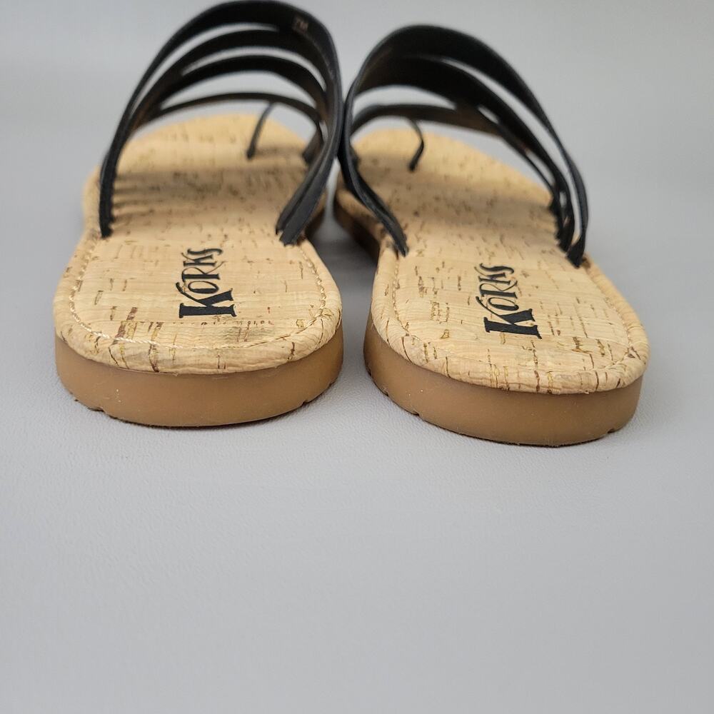 Korks Khela 21 Flat Toe Loop Ring Sandals Slides Womens 11 - Picture 7 of 10